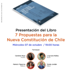Presentación del libro colectivo "7 propuestas para la Nueva Constitución de Chile", editado por Pamela Figueroa y Tomás Jordán.