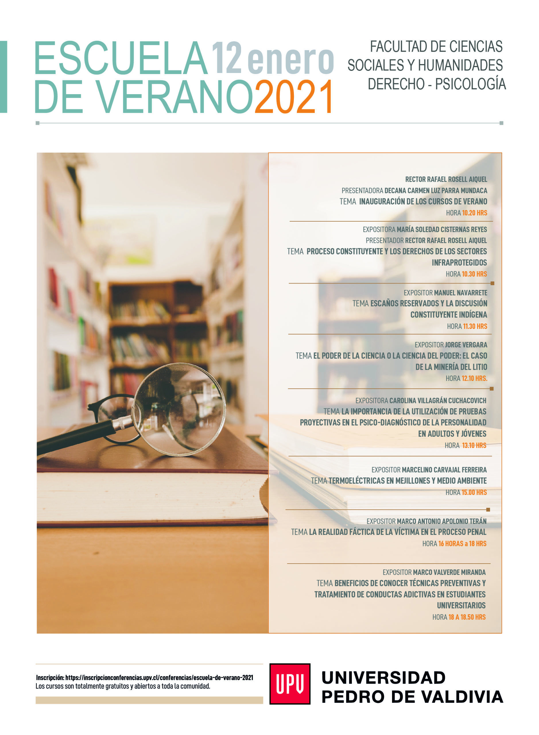 Escuela de verano 2021: Universidad Pedro de Valdivia