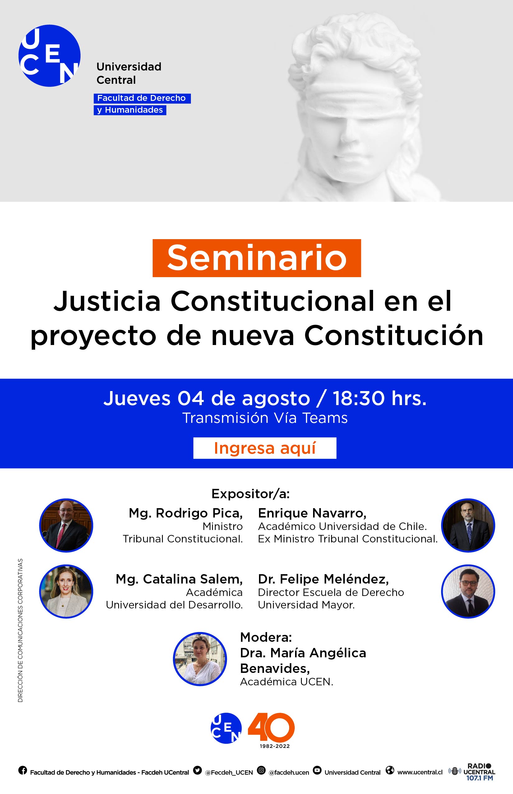 Seminario "Justicia Constitucional en el proyecto de Nueva Constitución".