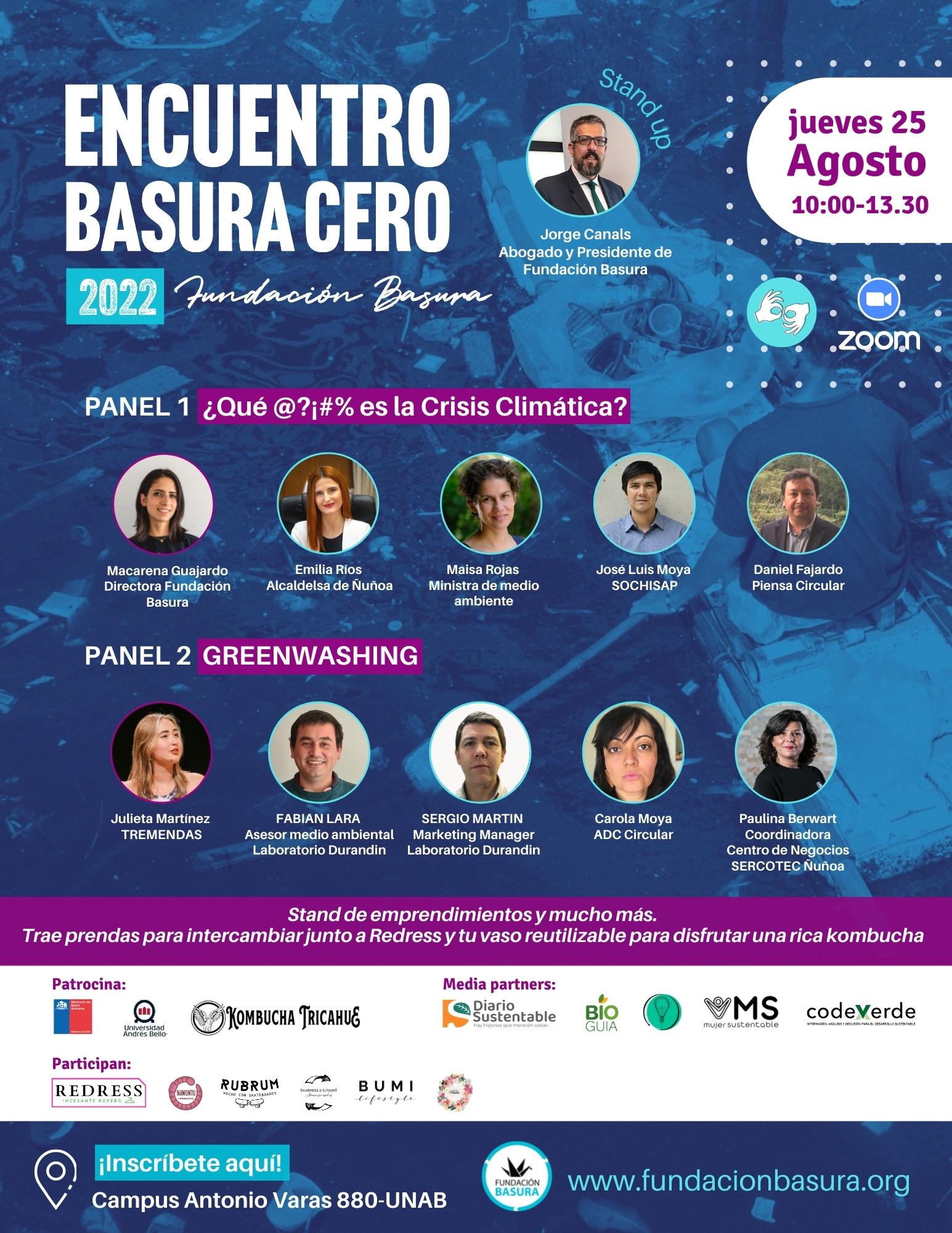 Encuentro Basura Cero 2022: el evento que busca difundir sobre el greenwashing y las soluciones ante la crisis climática.