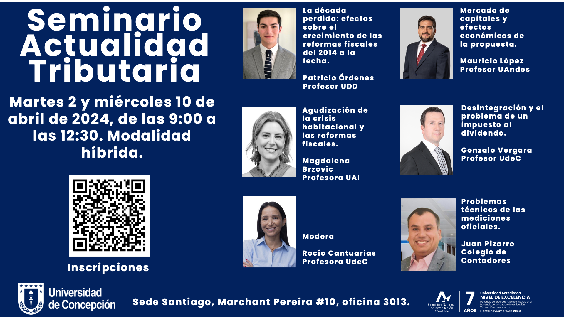 Se llevará a cabo el Seminario Actualidad Tributaria, organizado por el Programa de Derecho Tributario de la Universidad de Concepción.