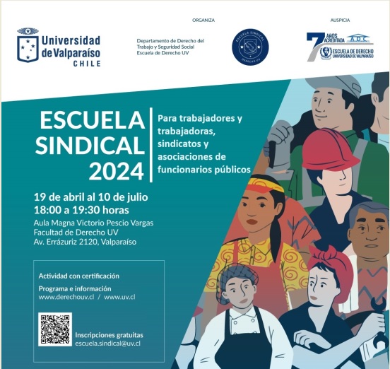 Dirigida a trabajadores y funcionarios públicos: Escuela Sindical 2024 de la Universidad de Valparaíso organiza su décimo tercera versión con nuevos cursos e invitados.
