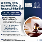Escuela de Derecho acogerá Seminario Anual del Instituto Chileno de Responsabilidad Civil.